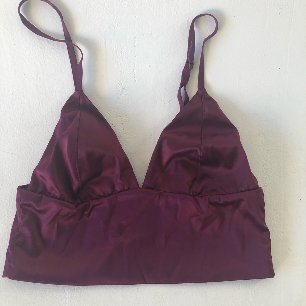 French Vanilla purple crop top bralette